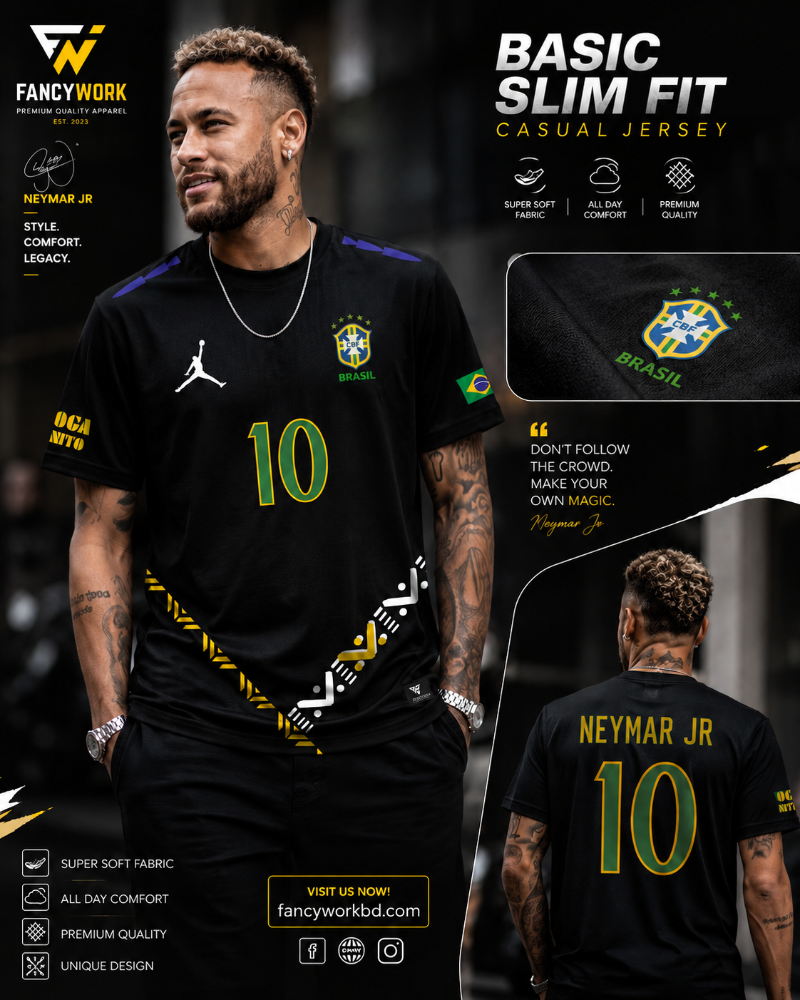 Casual Premium Slim Fit T-shirt x Joga Bonito premium slim fit t shirt joga bonito